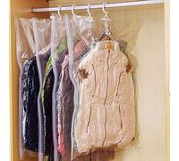 LEMCC Lot de 4 sacs à vêtements à suspendre sous vide avec fermeture éclair latérale et housse anti-poussière pour costumes, manteaux, vestes, robes, placards
