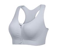 Lemef Soutien-Gorge de Sport à Fermeture éclair sur Le Devant pour Femme, Soutien-Gorge Post-Chirurgie, Fermeture à l'avant, Soutien-Gorge de Compression Dos Nageur, Soutien-Gorge de Mastectomie