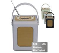 LEMEGA Class Classic Radio rétro Dab+,Bluetooth,autonomie de 20 Heures | 60 préréglages,double réveil,fonction snooze,prise casque,modes d'égalisation,radio de cuisine et de chevet,grand écran LCD
