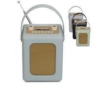 LEMEGA Class Classic Radio rétro Dab+,Bluetooth,autonomie de 20 Heures | 60 préréglages,double réveil,fonction snooze,prise casque,modes d'égalisation,radio de cuisine et de chevet,grand écran LCD