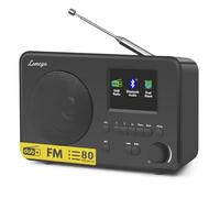 LEMEGA DR3-Max Radio numérique DAB/DAB+/FM - Streaming Bluetooth, radio portable avec écran couleur de 2,4 ", 40 emplacements de mémoire, sortie casque, alimentation par batterie ou secteur, noire