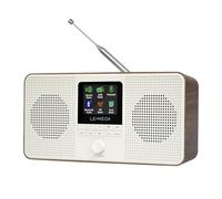 LEMEGA IR4S Radio Internet,Podcast,Bluetooth,Dab/FM Stéréo,App OKTIV,Noyer | 60 présélections, réveil, écran couleur, secteur ou piles AA, vrai son stéréo 2.0, compatible Spotify Connect