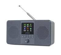 LEMEGA IR4S Radio Internet Stéréo,Radio WiFi Dab+,FM,Spotify Connect&Podcasts,Bluetooth,Haut-parleurs Stéréo 2.0,Double Réveil,60 Préréglages,Sortie Casque,Contrôle Via l'application OKTIV,Gris Foncé