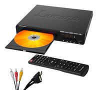 Lemega PlayHD Lecteur DVD - Lecteur vidéo multi-régions sans région avec sortie HDMI et mise à l'échelle 1080p, lecture USB/CD, ports RCA/AUX, design compact pour TV et Smart TV, câble HDMI inclus
