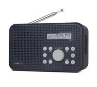 LEMEGA PR2 GO Dab/FM Radio,Rechargeable,Écran LCD,Double réveil,Gris Foncé