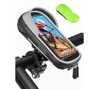 LEMEGO Support Téléphone Vélo Moto Etanche, Sacoche Guidon Vélo Réfléchissant avec Housse de Pluie Rotation 360 Porte Téléphone Velo VTT Moto Trottinette Ecran Tactile pour Smartphone 4.7-7 Pouces