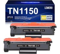 LEMERO TN1150 Toner Compatible avec Brother HL-L1240W DCP-L1640W DCP-L1660W - Remplacement pour TN-1150 Noir avec Puce - 2X 1000 Pages (2000 au Total) Pack de 2