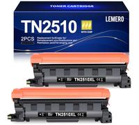 Lemero TN2510XL Toner compatible avec Brother MFC-l2827dw MFC-l2800dw MFC-l2827dw hl-l2400dw mfc-l2835dw hl-l2400dwe mfc-l2860dwe dcp-l2660dw hl-l2445dw pour 2510XL 10 toners (Lot de 2