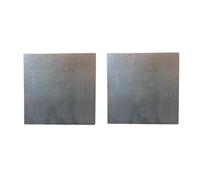 LeMétal - 2 Platines acier carrée 120X120X8