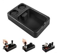 lemgyiamz Knock Box Café, Bac a Marc de Cafe, RéCipient à Marc de Café pour Station Coffee Barista Kit Accessories Kit Baristas Cafe,4 Base Antidérapante,Noir