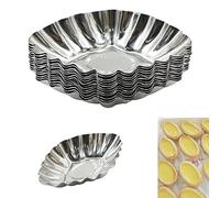lemgyiamz Moule Tarte Quiche moul Acier Inoxydable Mini Ramequins Revêtement Antiadhésif Cupcakes Biscuits Pudding Outils De Cuisson Forme Diamant Lot De 20