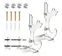 lemgyiamz Support Katana, Support Katana Mural 2 Niveaux, Sabre Laser, Porte-Katana Acrylique Transparent Réglable pour Sabres Katana Sabre Laser Salon, 35x10 cm