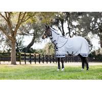 LeMieux Arika Armour-Tek Tapis anti-mouches Protection UV Antibactérien Col détachable Sangle ventrale étendue Gris 1,8 m