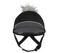 Lemieux Bonnet d'équitation en Soie Noir avec Tissu Extensible dans Les 4 Sens Assorti aux Couches de Base et Tapis de Selle - Casque d'équitation - Taille Unique