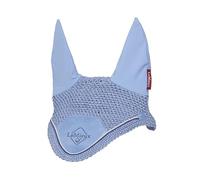 LeMieux Bonnet d'oreille classique avec oreilles en lycra doux - Crochet en tricot serré - Masque équestre confortable - Protection contre les mouches - Bleu poudré - Taille L