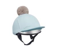 LeMieux Bonnet pompon en soie - Pompon détachable, Aqua/Lagoon, Taille unique