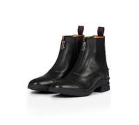 LeMieux Bottes de paddock en cuir avec fermeture éclair pour enfant Noir Taille 36