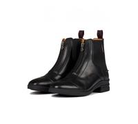 LeMieux Bottes de paddock zippées en cuir avec repose-éperons latéraux en caoutchouc, Noir , 40 EU