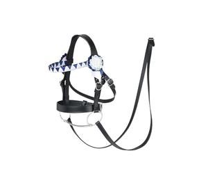 LeMieux Bride de présentation de cheval Hobby - Convient aux chevaux de loisirs - Cuir avec boucles fonctionnelles - Bandeau d'exposition - Noir