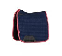 LeMieux Carré de dressage en daim - Bleu marine/canneberge