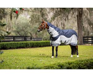 LeMieux Chemise anti-mouches Arika Shower-Tek Navy Couverture imperméable et résistante 165 cm