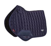LeMieux Close Contact Loire Tapis de Selle carré Classique pour Chevaux, équipement et Accessoires d'équitation, Bleu Marine, Taille L