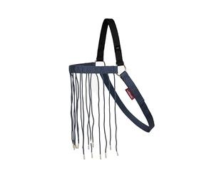 LeMieux Frange anti-mouches - Utilisation avec ou sans bride ou licol - Extrémités trempées en silicone - Bleu crépuscule - Full