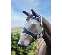 LeMieux Horse Armour Shield Masque Anti-Mouches en Bleu Marine avec Doublure en Bambou Doux - Protection UV et Maille Respirante - XL