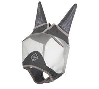 LeMieux Horse ArmourShield Pro Demi-masque anti-mouches avec doublure en bambou doux - Protection UV et maille respirante - Gris - Taille M