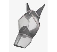 LeMieux Horse ArmourShield Pro Masque anti-mouches intégral avec doublure en bambou doux - Protection UV et maille respirante - Gris - Taille M