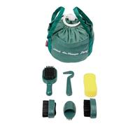 LeMieux Kit de toilettage pour poney avec brosses, peigne à curry, éponge, rangement pour nœuds et cure-sabots - À ranger dans un mini sac de toilettage à cordon - Convient aux enfants de 3 ans et
