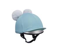 LeMieux Mini bonnet double pompon en soie pour enfant avec pompons amovibles, Bleu lagon, Taille unique