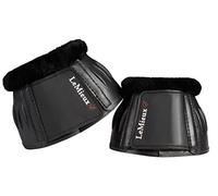 LeMieux Paire de Cloches en Caoutchouc avec Polaire Bottes Overreach Unisexe, Noir, L
