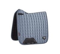 LeMieux Satin Dressage Carré Tapis de Selle Unisexe, Loire Classic Square Bleu Glacier, L