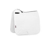 LeMieux Tapis de Selle carré en Coton pour Dressage - Tapis de Selle pour Chevaux - Équipement et Accessoires d'équitation (Blanc - XL)