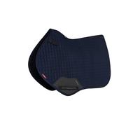 LeMieux Tapis de selle carré en daim à contact étroit Bleu marine Taille L