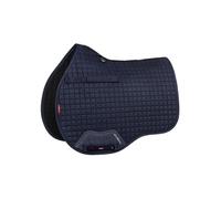 Lemieux Tapis de Selle carré en Daim à Usage général - Tapis de Selle Anglais pour Chevaux - Équipement et Accessoires d'équitation (Bleu Marine - L)