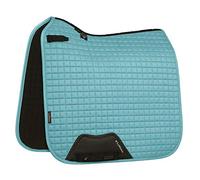LeMieux Tapis de selle de dressage carré en daim - Tapis de selle pour chevaux - Équipement et accessoires d'équitation (azure - L)