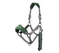 Lemieux Vogue Licol en Polaire avec Laisse Vert Chasseur - Rembourrage supplémentaire, réglable au Niveau du Trottoir et de la Sangle de sondage - COB