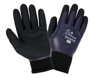 LeMieux Yardmaster Gants de Travail Thermiques Bleu Marine - Accessoire de Cycliste pour Temps Froid - Épais et imperméables avec Doublure intérieure en Polaire Douce et Chaude - Taille S