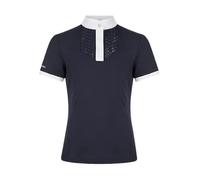 LeMieux Young Rider Belle Show Shirt avec tissu extensible doux - Haut de sport équestre - T-shirt classique léger à manches courtes, bleu marine, 11-12 ans