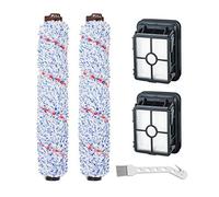 Lemige Lot de 2 rouleaux à brosse multi-surfaces 1868 + 2 filtres d'aspirateur 1866 pour aspirateur Bissell CrossWave - Remplace les pièces numéro 1608683, 160-8683, 1608684