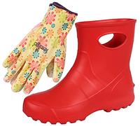 Lemigo Bottes de Pluie de Jardin Unisexes Très Légères en EVA Garden 36-47 EU (Rouge, Système Taille Chaussures EU, Adulte, Numérique, Moyen, 37)