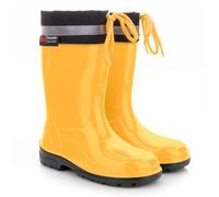Lemigo Bottes de Pluie pour Enfants Filles et Garçons Chaussures de Pluie à Lacets 20-35 EU (Jaune, 22)