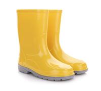 Lemigo Bottes de Pluie pour Enfants Filles et Garçons Chaussures de Pluie OLI 20-35 EU (Jaune, Système Taille Chaussures EU, Enfant de 2 à 5 ans, Numérique, Moyen, 29)