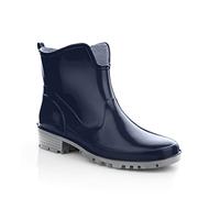 Lemigo Bottes en Caoutchouc Cheville Pour Femmes Bottes de Pluie Courtes Elke (Bleu foncé, Système Taille Chaussures EU, Adulte, Numérique, Moyen, 42)