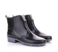 Lemigo Bottes en Caoutchouc Cheville Pour Femmes Bottes de Pluie Courtes Elke (Noir, Système Taille Chaussures EU, Adulte, Numérique, Moyen, 38)