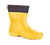 LEMIGO Damen Gummistiefel Jessy aus Schaumstoff sehr leicht (Giallo/Grau, 37)