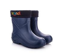 Lemigo Enfants Jeunes Bottes de Pluie Doublées Ultralégeres EVA SCANDI (Bleu Foncé Lettres de Couleur, numeric_29)