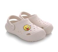 LEMIGO Lemigoose Sabots légers pour enfant en EVA avec épingle Chaussures de jardin Chaussons de bain Chaussures de jardin Chaussons de bain G 23-36 EU 880, beige, 27/28 EU